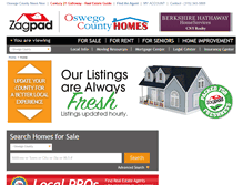 Tablet Screenshot of oswegocountyhomes.com